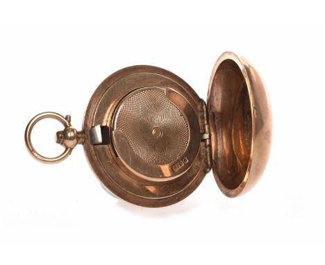 NINE CARAT GOLD SOVEREIGN CASEin the style of a watch case with push button release, 24.5g