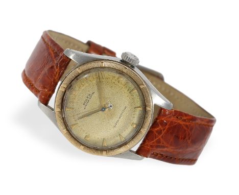 Armbanduhr: sehr seltene vintage Rolex Ref.6244 "Royal" mit Honeycomb-Dial, ca.1940: Ca. Ø32mm, Edelstahl/Lünette Rotgold, ve