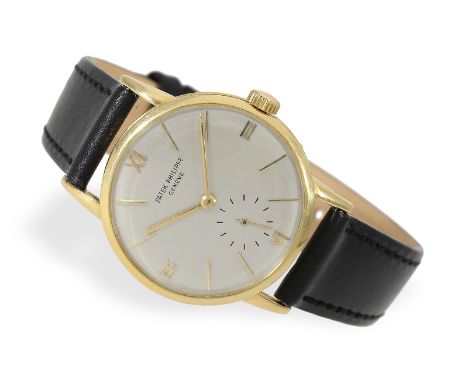 Armbanduhr: frühe Patek Philippe Calatrava Ref.1471, ca.1948: Ca. Ø31mm, 18K Gold, Ref.1471, Gehäusenummer 659808, Werksnumme