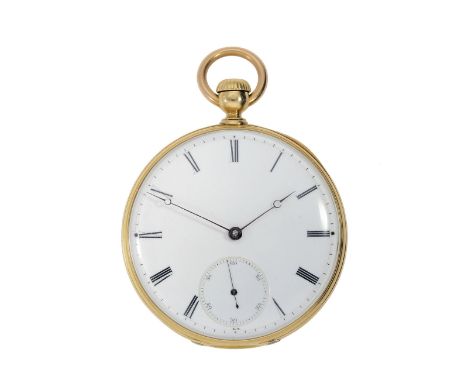 Taschenuhr: ganz frühes 18K Gold Ankerchronometer von Patek Philippe, No.14451, geliefert an Van Caulaert &amp; Fils Bruxelle