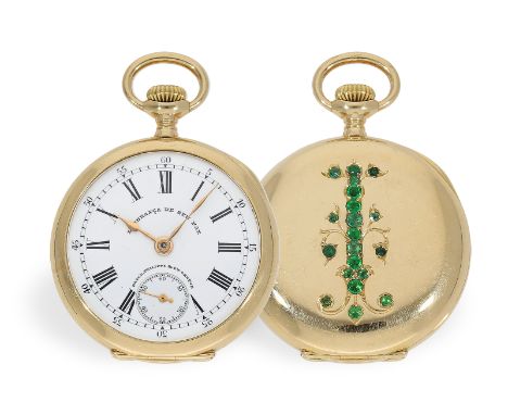 Taschenuhr: extrem rares Patek Philippe Taschenchronometer "Gondolo" in der Damengröße, ca.1912: Ca. Ø32mm, ca. 30g, 18K Gold
