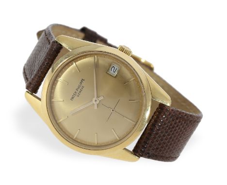 Armbanduhr: feine automatische Patek Philippe Ref.3558, ca.1970: Ca. Ø34mm, 18K Gold, verschraubt, Referenznummer 3558, Gehäu