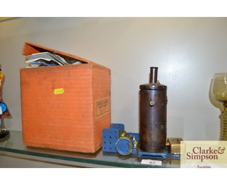 A Meccano steam engine with original box 