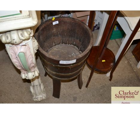 A barrel planter 