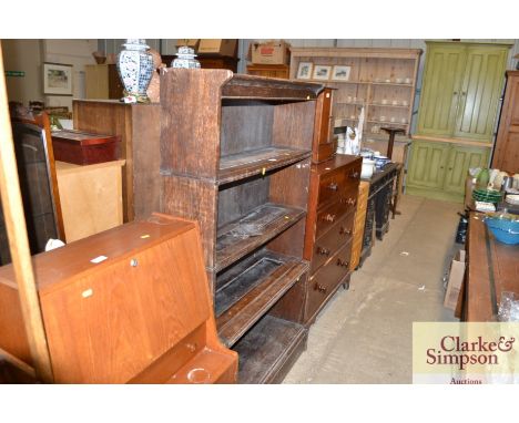 An oak Globe Wernicke style sectional bookcase 