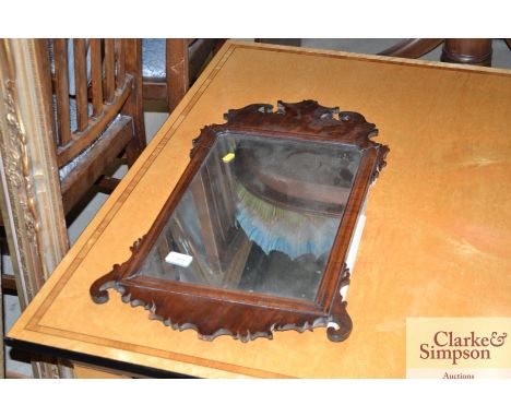 A 19th Century mahogany Chippendale design wall mirror 
