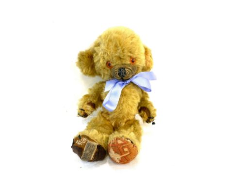 Vintage Merrythought cheeky bear, bells in ears 