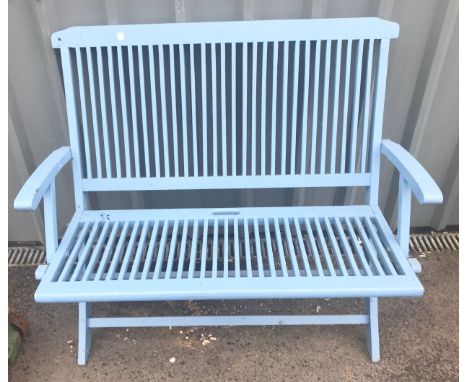 Teak folding garden bench 