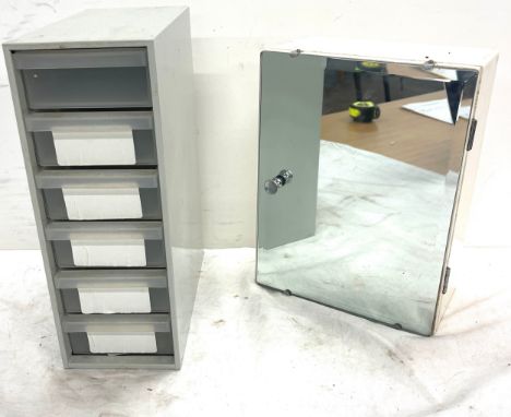 Vintage bathroom cabinet and a vintage multi drawer 