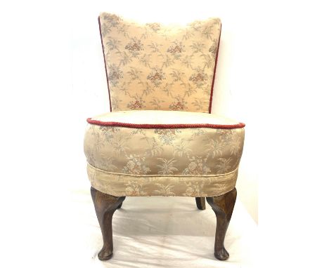 Vintage nursing chair with Queen Ann legs 