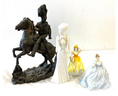 Selection of assorted lady figures includes virginia spode lady figure, Coalport, light brigade dg17 takes base h etc 
