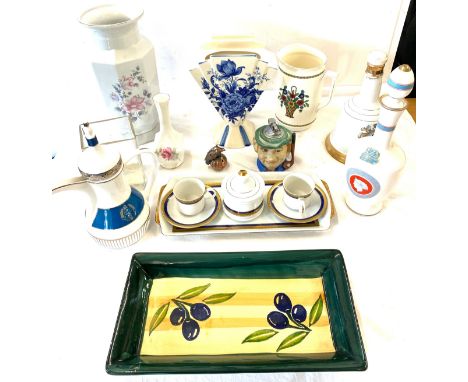 Selection of miscellaneous includes miterteich bavaria part tea service, pottery, vases etc 