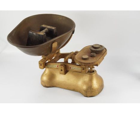 A pair of Avery Scales, with weights.