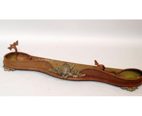 An early 20thC cast fire surround, 132cm.
