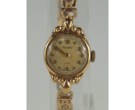 A 1930s 9ct gold ladies Rotary cocktail watch, 13.9g all in