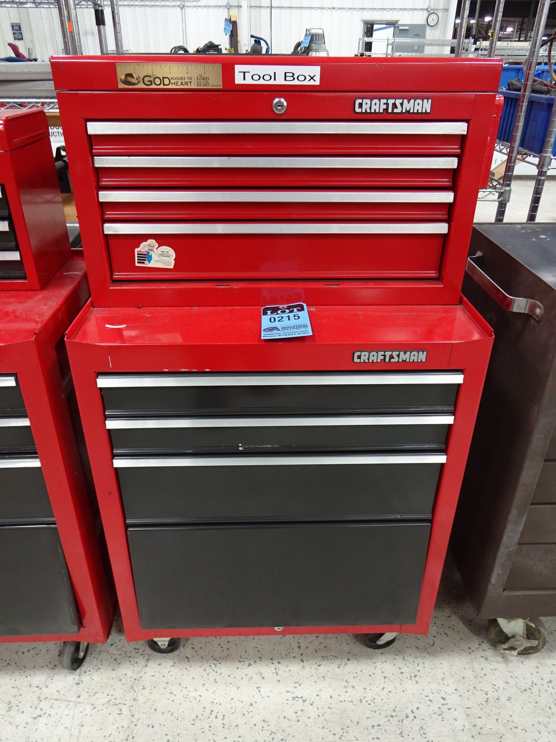 { Choice of lots 215, 216 } CRAFTSMAN 7DRAWER MOBILE TOOL CHEST