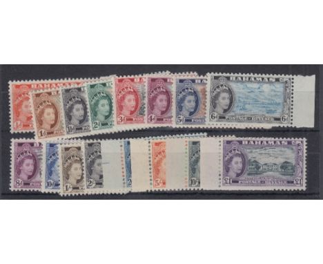 STAMPS BAHAMAS 1964 QEII complete definitive set of 16 values to £1, fine U/M, SG 201-16. Cat £100
