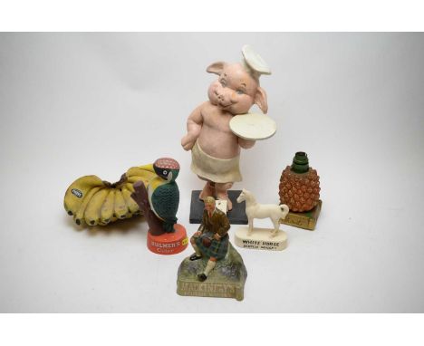 A small quantity of advertising figures, including: a Mackinlay's Scotch Whisky composition figure; a White Horse Scotch Whis