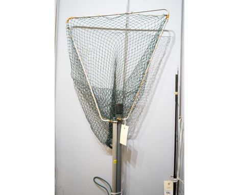 A long handled landing net; an unnamed wading stick; and an unnamed salmon tailor. (3)