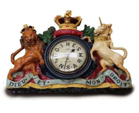 **** LOT GIFTED*** A late 19th Century/early 20th Century The Queens Arms, London wall clock in the style of the Royal Coat o