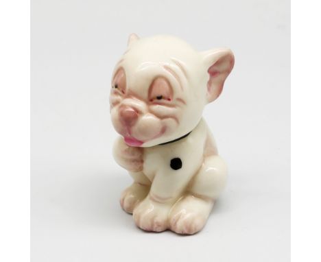A Royal Worcester porcelain Bonzo Dog figure, depicted in seated posture, with pink stamp, no 2855 and reg no.to base, approx