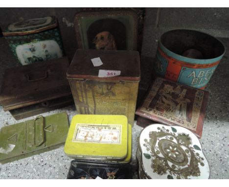 A selection of vintage tins