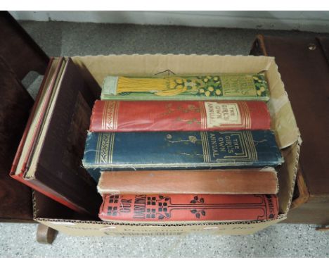 A selection of vintage volumes including Girls own annual