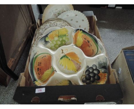 A selection of vintage ceramic plates and parts dishes