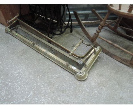 Three vintage brass fire fenders