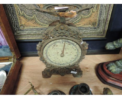 A set of vintage cast scales