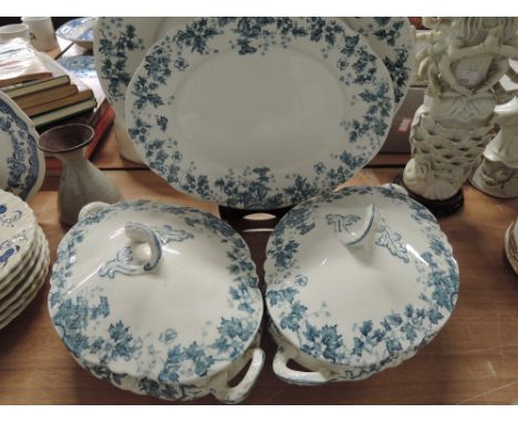A selection of vintage ceramic tureen and plates by John Maddock