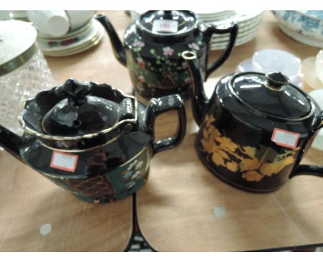 A selection of vintage ceramic tea pots 