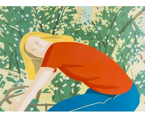 Alex Katz (b.1927)Bicycle Rider (Schröder 154)Lithograph printed in colours, 1982, signed in pencil, numbered from the editio