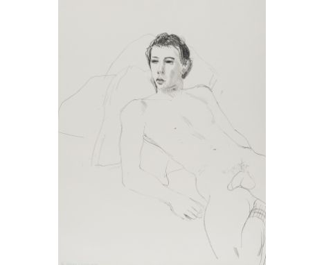 δ David Hockney (b.1937)Gregory Reclining (Tokyo 198)Lithograph, 1976, signed and numbered from the edition of 28 in blue pen