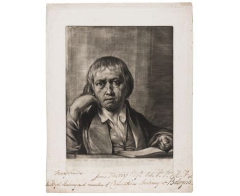 James Barry (1741-1806)Self-portrait of the artistMezzotint, circa 1756-1810, a well inked and clear impression on cream wove