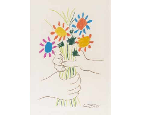 δ Pablo Picasso (1881-1973) (after)Bouquet de Fleurs (CZW 147)Lithograph printed in colours, 1958, signed in blue crayon, a p