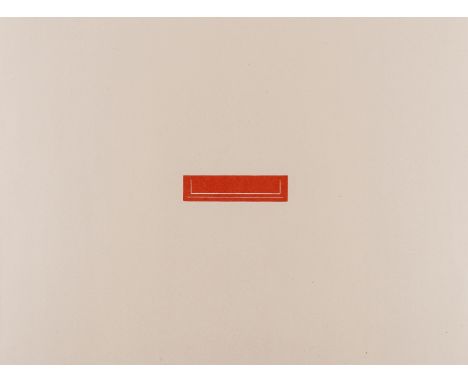 Fred Sandback (1943-2003)UntitledOffset lithograph printed in colours, 1976, a proof before the text, sheet 356 x 483mm (14 x