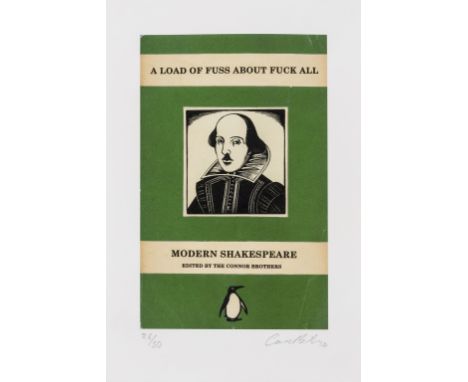 δ The Connor Brothers (b.1968)A Load of Fuss About Fuck All (Green)Giclée print in colours with screenprinted glaze, 2014, si