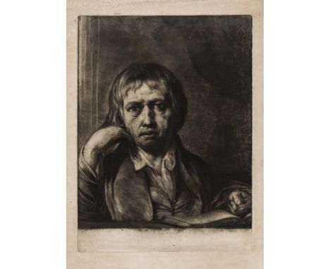 James Barry (1741-1806)Self-portrait of the artistMezzotint, circa 1756-1810, an excellent heavily inked impression on fibrou