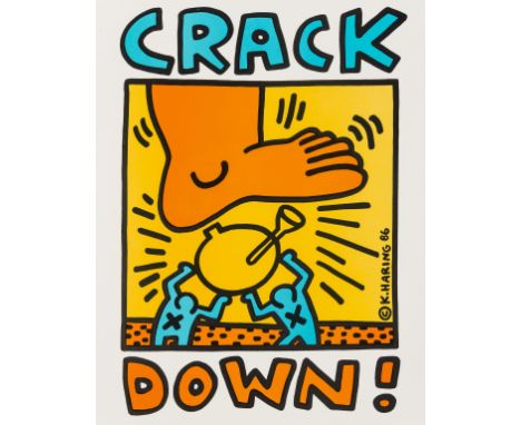 δ Keith Haring (1958-1990) (after)Crack Down! (Prestel 47)Offset lithograph printed in colours, 1986, from the edition of an 