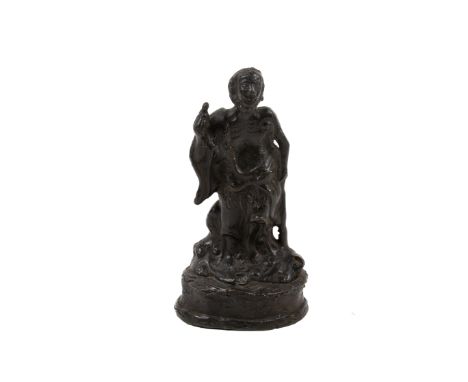 A bronze figure modelled as a classical Greek man. H20cm