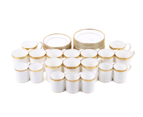 Crown Staffordshire 'Golden Glory' coffee and espresso cups and saucers. (12 + 7). Max. H8cm