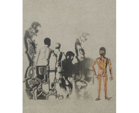 Ami SHAVIT (1934) - signed limited edition silkscreen print 'Actionman'. No. 50/100. 56cm x 76cm