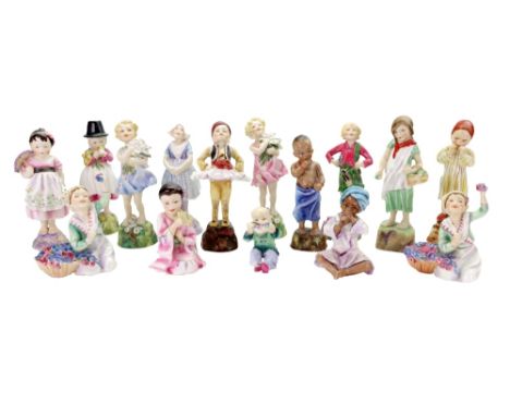 A set of twelve Royal Worcester figures from The Children of the Nations, circa 1936-1940, modelled by Freda Doughty, compris