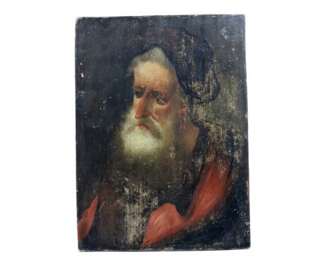Italian School, 19th Century, Portrait of a bearded man, oil on board, 26 x 19cm.