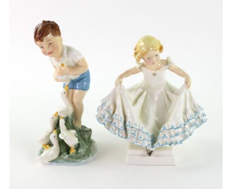 Two Royal Worcester figures, 'Young Farmer' 3433 and 'Masquerade Girl', 3360 (2).