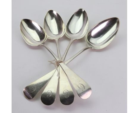 A set of four George III silver Old English pattern tablespoons, Mary & Eliza Sumner, London 1812, 8ozs, initialled 'C'.