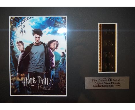 A framed film cell from the Harry  Potter film The Prisoner of Azkaban with certificate of authenticity, boxed together with 