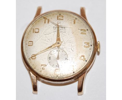 A 1960s Baume gents 9ct gold cased wristwatch, having signed champagne dial, manual wind movement, back cover with presentati