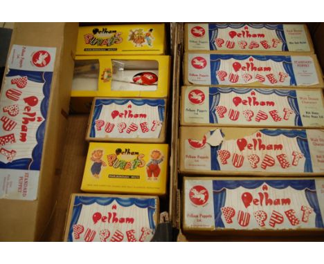 A collection of early Pelham Puppets to include SL type Enid Blyton character Noddy, Walt Disney Minnie Mouse, pirate and cat